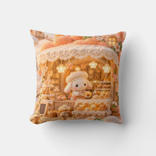 Apricot Crochet Style Bunny Bakery Cushion