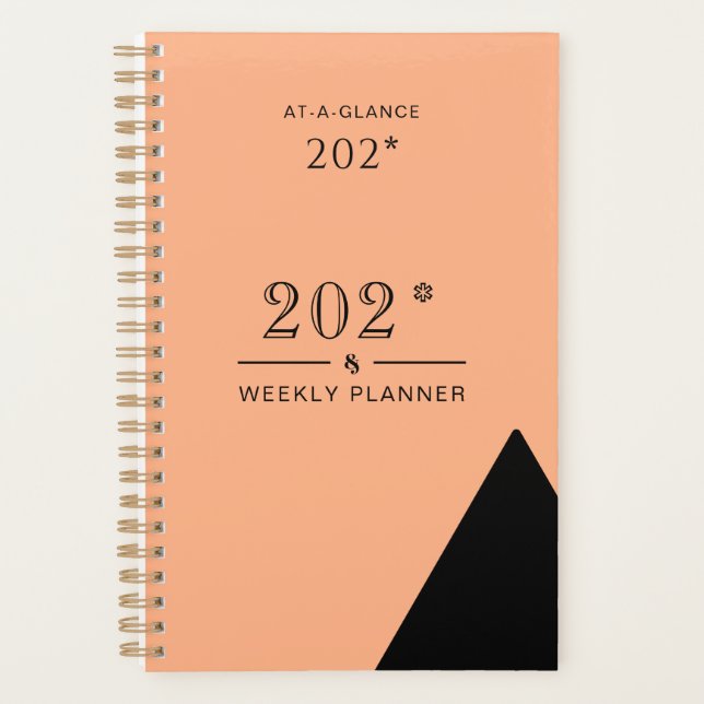 Apricot Crush 202*-2* Minimal Daily 5.5x8.5 Planner (Front)