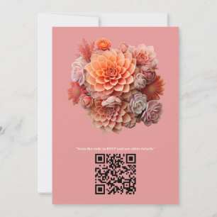 Apricot Crush Colour with Succulents Invitation