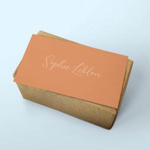 Apricot Crush Contact Card Handwritten Font Name