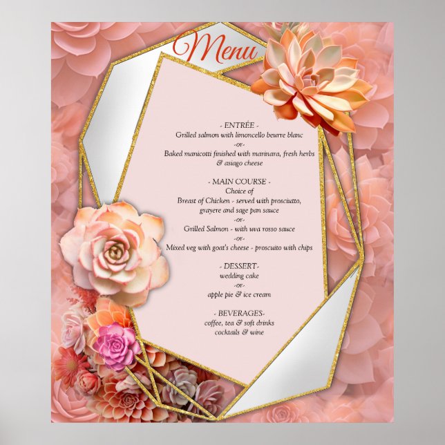 Apricot Crush Succulent Colours for 2024 Poster (Front)