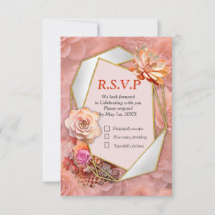 Apricot Crush Succulent Colours for 2024 RSVP Card
