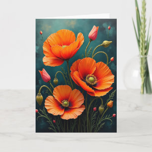 Apricot Flower Birthday Card