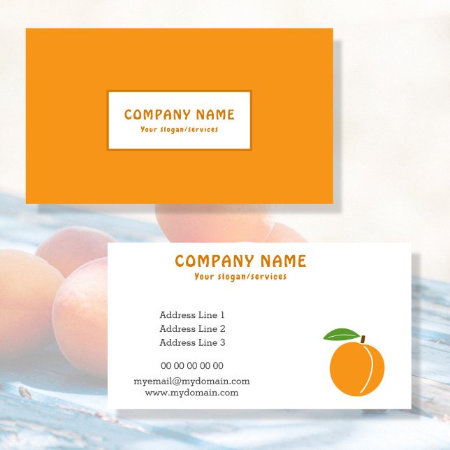 Apricot Fruit Business Card (Apricot Fruit Business Card)