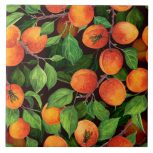 Apricot garden 1 ceramic tile