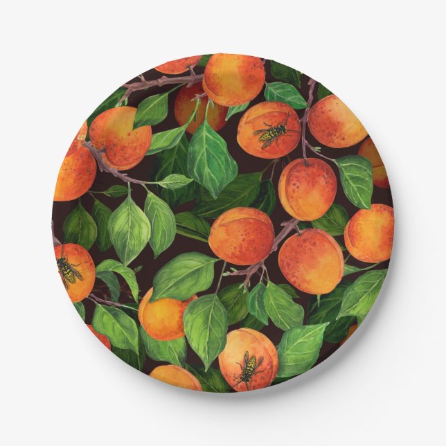 Apricot garden 1 paper plate (Front)