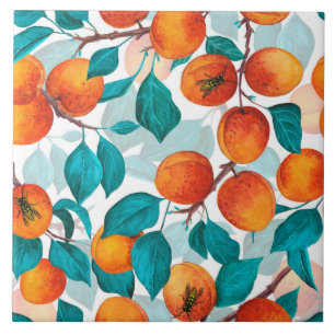 Apricot garden 4 ceramic tile