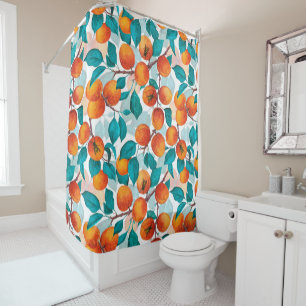 Apricot garden 4 shower curtain