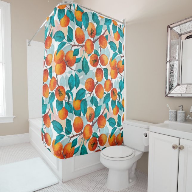 Apricot garden 4 shower curtain (In Situ)