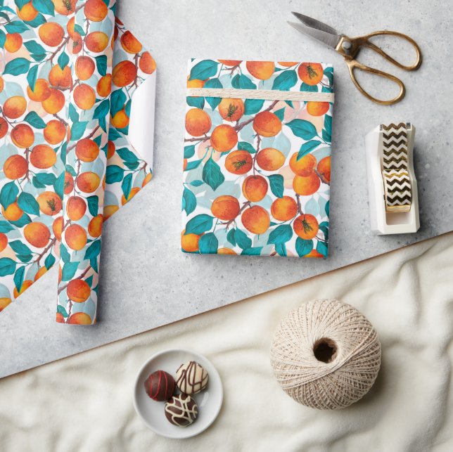 Apricot garden 4 wrapping paper (Crafts)
