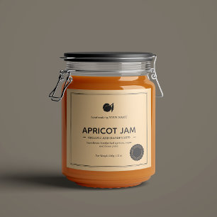 Apricot Jam Jar Label Packaging Design