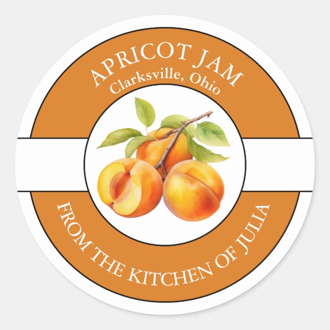 Apricot Jam Label  (Front)