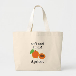 Apricot Juicy Fruit Large Tote Bag