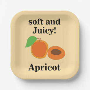 Apricot Juicy Fruit Party Paper Plate