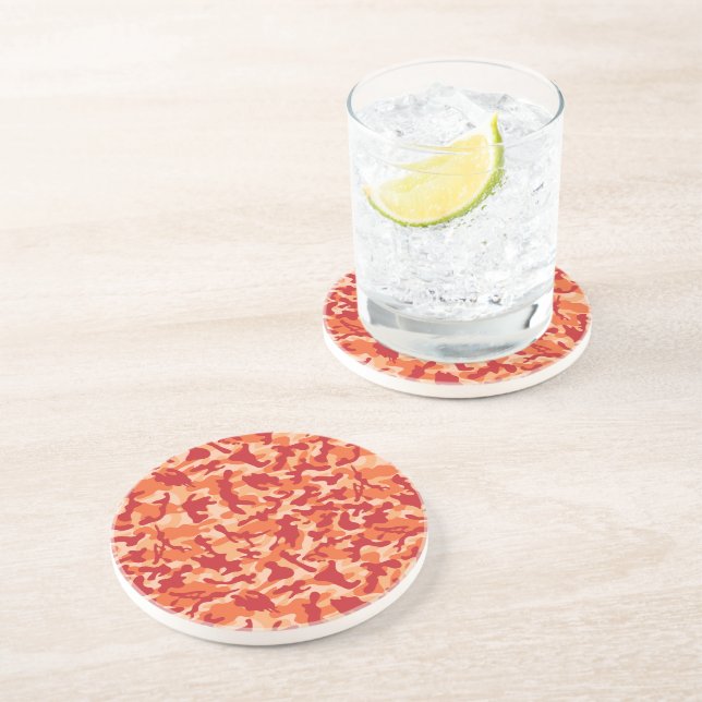 Apricot Lava Camouflage  Coaster (Side)