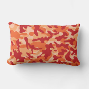 Apricot Lava Camouflage Lumbar Cushion