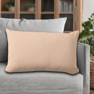 Apricot Light Peach Minimalist Solid Colour Lumbar Cushion