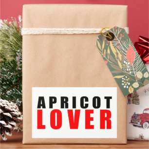 Apricot lover rectangular sticker
