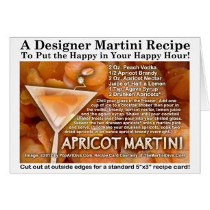 Apricot Martini Recipe Card