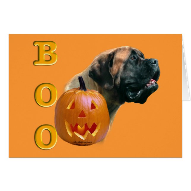 Apricot Mastiff Boo Card (Front Horizontal)