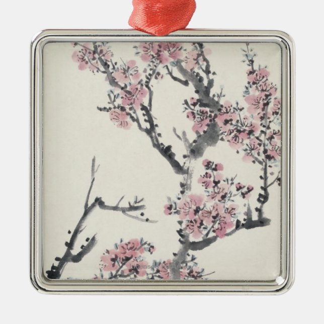 Apricot Metal Tree Decoration (Front)