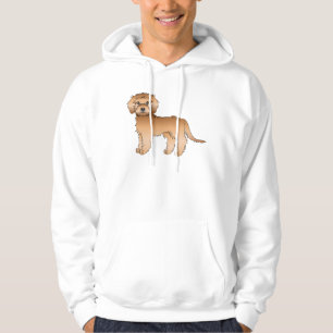 Apricot Mini Goldendoodle Cute Cartoon Dog Hoodie