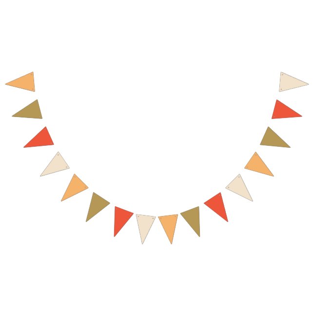 Apricot Orange Bunting Banner Flags (All)