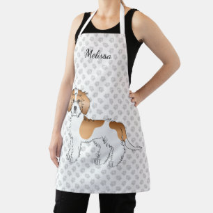 Apricot Parti-colour Mini Goldendoodle Dog & Name Apron