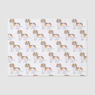 Apricot Parti-colour Mini Goldendoodle Dog Pattern Tissue Paper