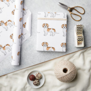 Apricot Parti-colour Mini Goldendoodle Dog Pattern Wrapping Paper