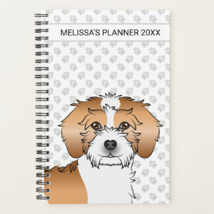 Apricot Parti-colour Mini Goldendoodle Dog Planner