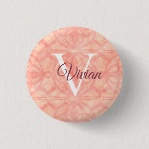 Apricot Pink 3 Cm Round Badge
