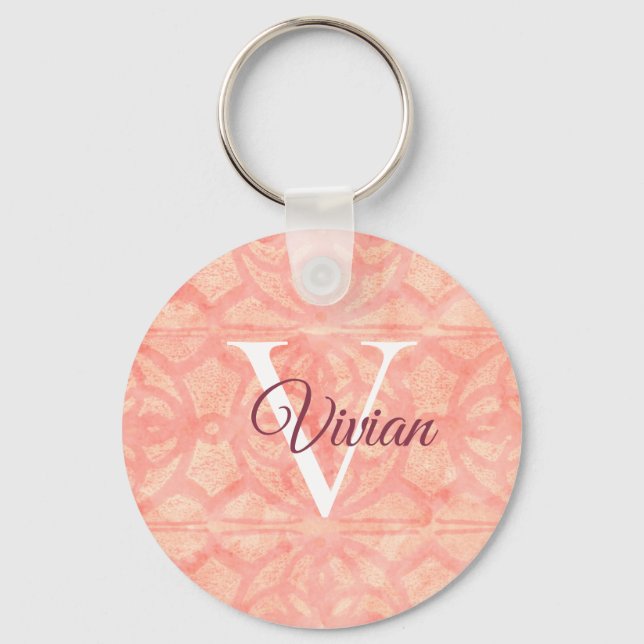 Apricot Pink Key Ring (Front)