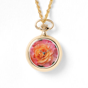 Apricot Pink Rose  Watch
