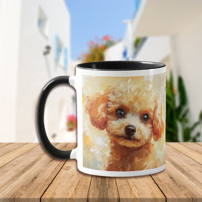 Apricot Poodle Dog Impressionistic Paint Mug (Creator Uploaded)
