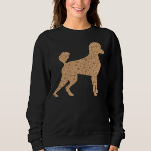 Apricot Poodle Floral Pattern Sweatshirt