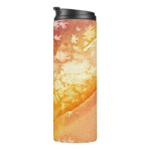 Apricot Rose Abstract Design Thermal Tumbler