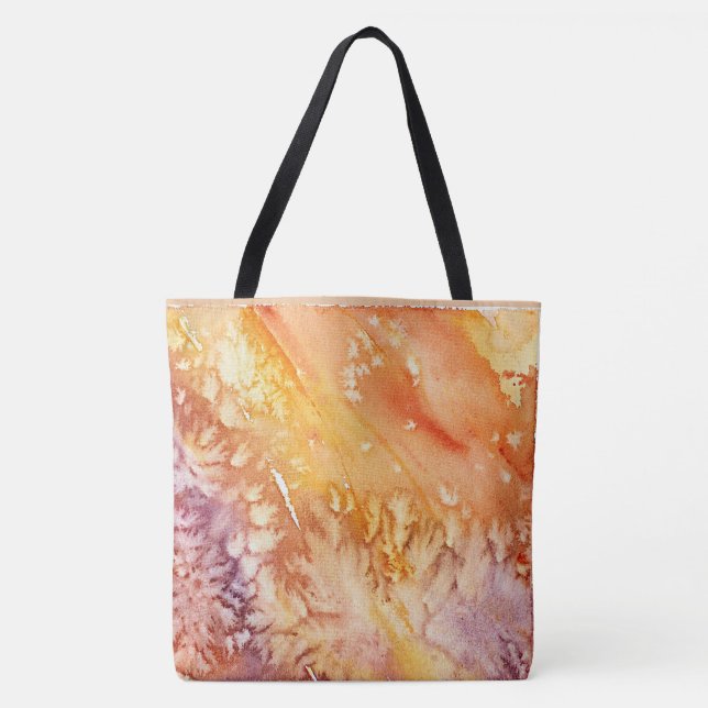 Apricot Rose Abstract Design Tote Bag (Front)