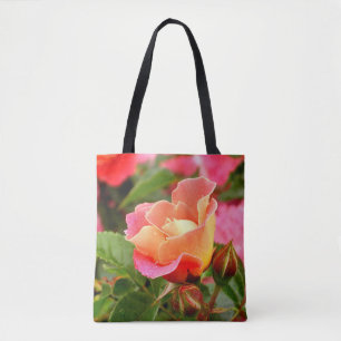 Apricot Roses Tote Bag