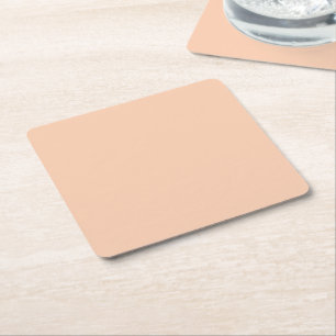 Apricot (solid colour) Square Paper Coaster