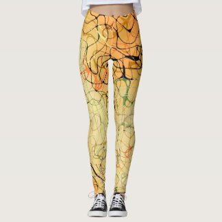 Apricot Swirl  Leggings