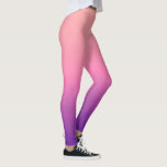 Apricot to Purple Leggings<br><div class="desc">Ombre design on these Women's Leggings begin with apricot at the top and shading into pink-lavender,  then to dark purple at the bottom.  Beautiful colours!  For yoga,  exercise,  fitness,  and sleepwear.</div>