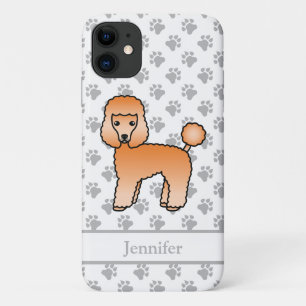 Apricot Toy Poodle Cute Cartoon Dog & Name iPhone 11 Case