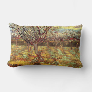 Apricot Trees in Blossom by Van Gogh Lumbar Cushion