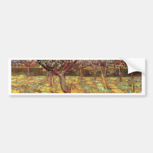 Apricot Trees in Blossom, Vincent van Gogh. Vinta Bumper Sticker