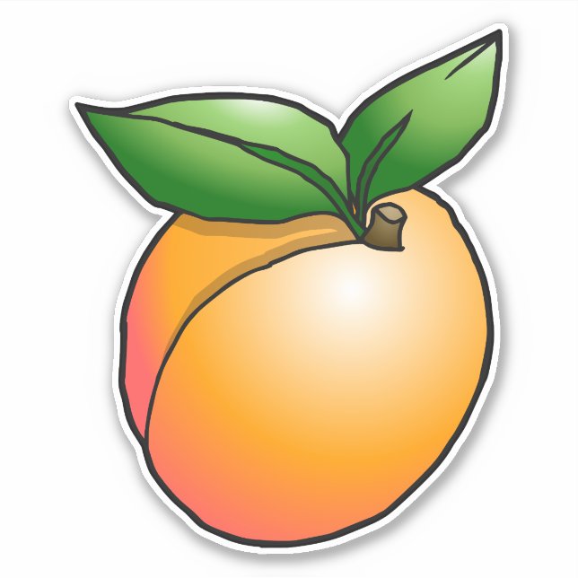 Apricot Vinyl Custom Cut Sticker (Front)