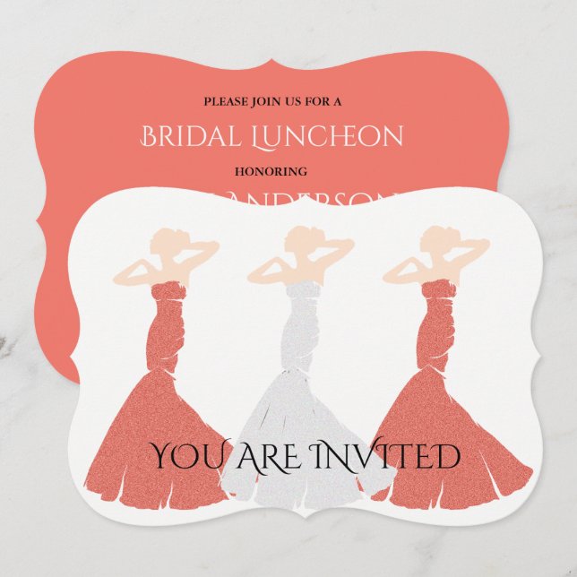 Apricot Wedding Be My Bridesmaid Bridal Party Invitation (Front/Back)