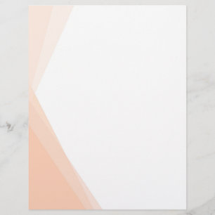 Apricot White Colour Blank Template Custom Elegant Custom Letterhead