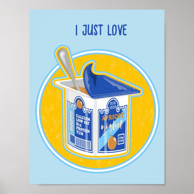 Apricot yogurt in a pottle poster (Front)
