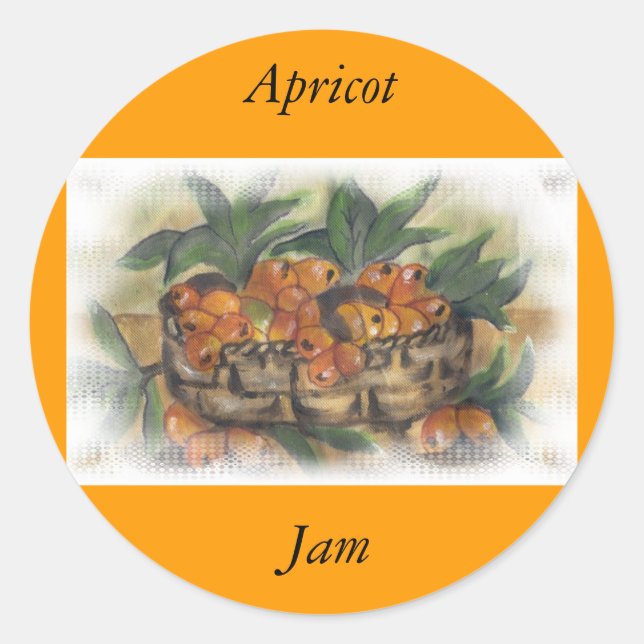 APRICOTS CLASSIC ROUND STICKER (Front)
